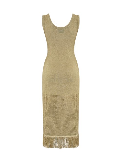 Abito in maglia lurex con frange NO SECRETS | 251NS250ORO